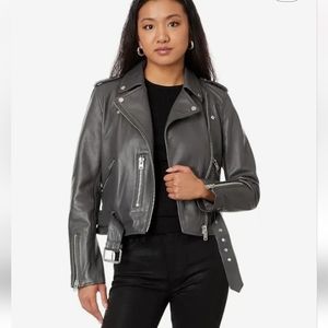 New All Saints Balfern Leather Biker Jacket